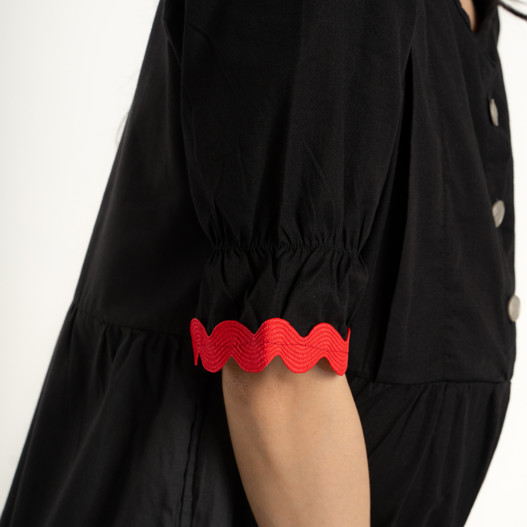 Rosabelle Signature Nursing & Maternity Dress in Deep Noir