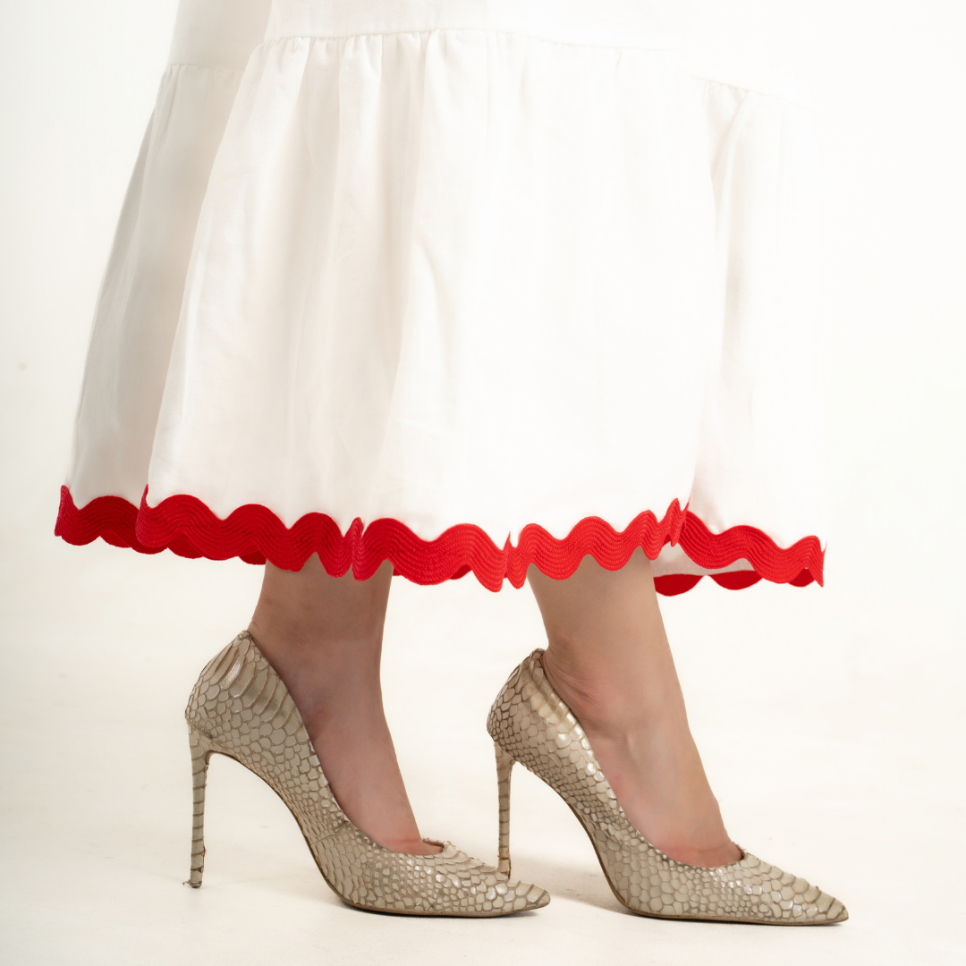 Rosabelle Signature Nursing & Maternity Dress in Cloud White