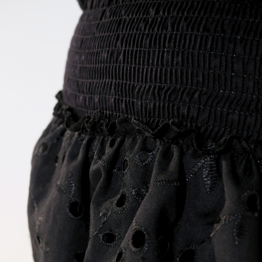 Clara Ruffle Maternity Skirt in Black