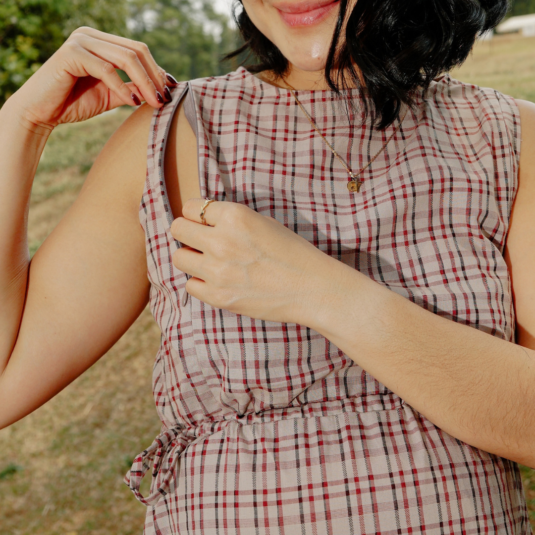 Halla Maternity and Nursing Dress in Desert Rose