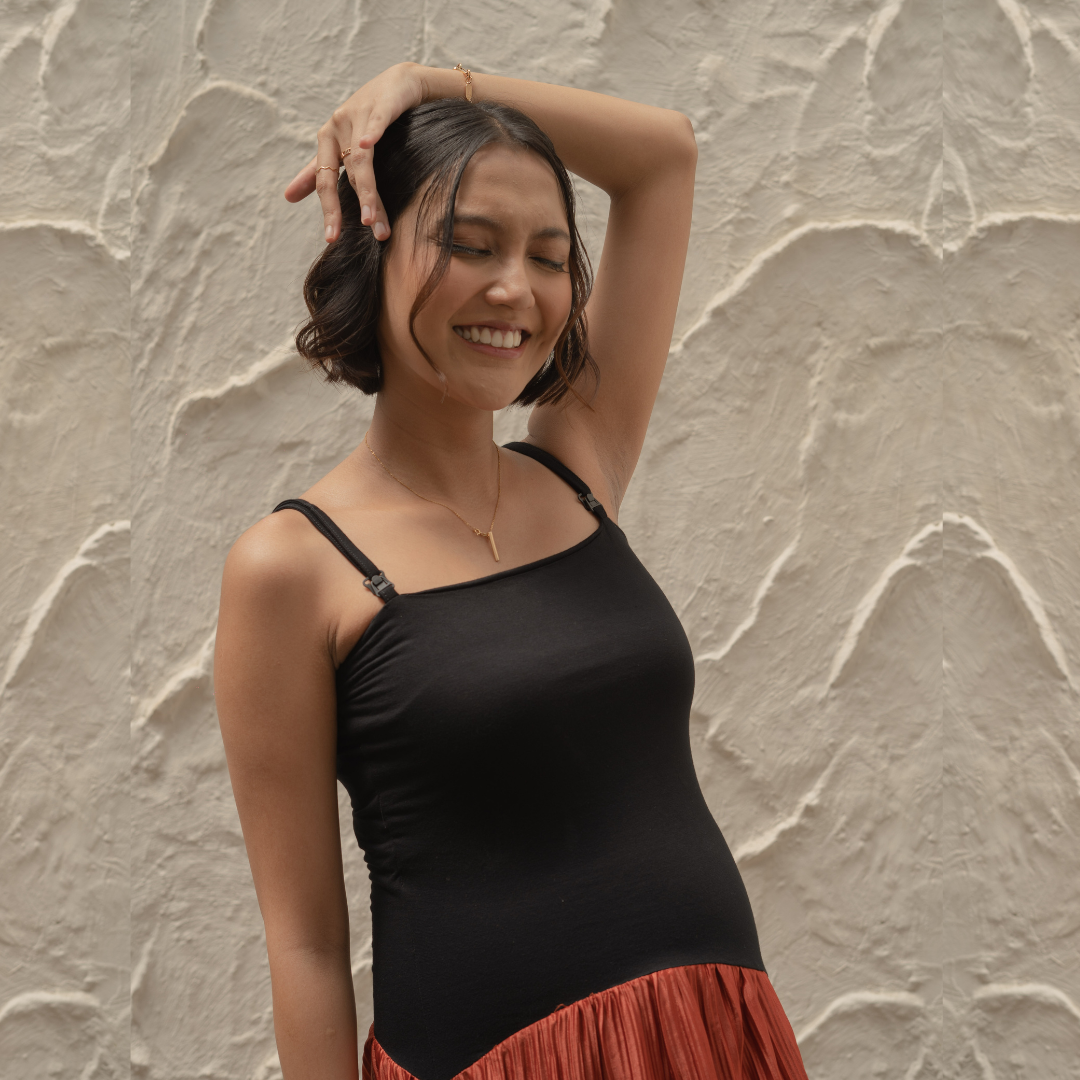 Debbie Nursing dress In Burnt Orange