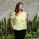 Muat gambar ke penampil Galeri, Alby Nursing Bow Top in Butter
