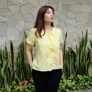 Alby Nursing Bow Top in Butter
