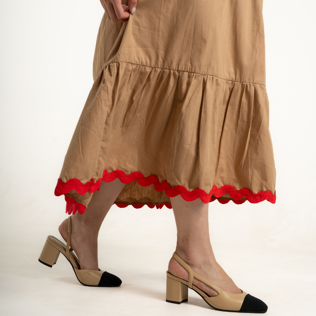 Rosabelle Signature Nursing & Maternity Dress in Toasted Oat