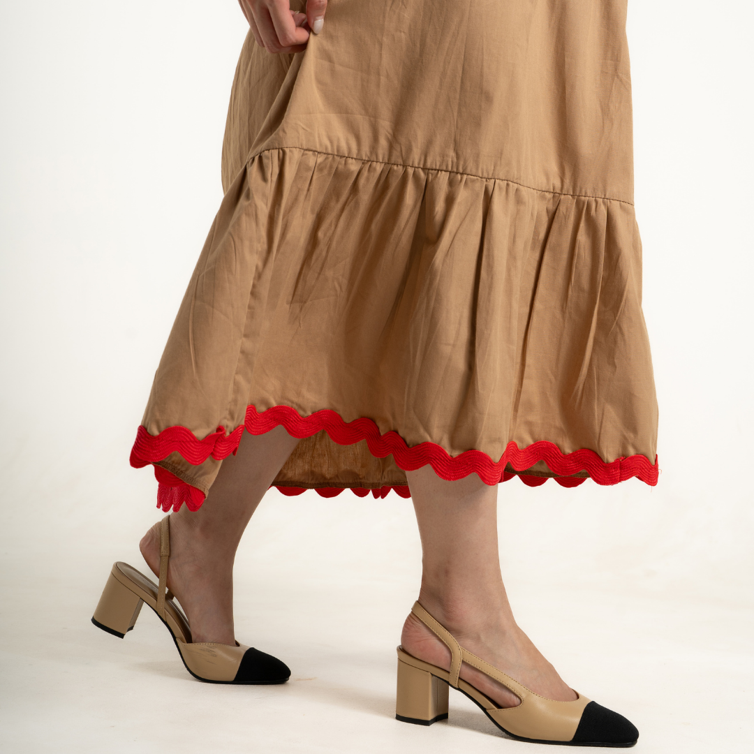 Rosabelle Signature Nursing & Maternity Dress in Toasted Oat