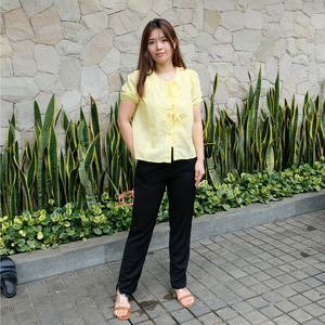 Alby Nursing Bow Top in Butter