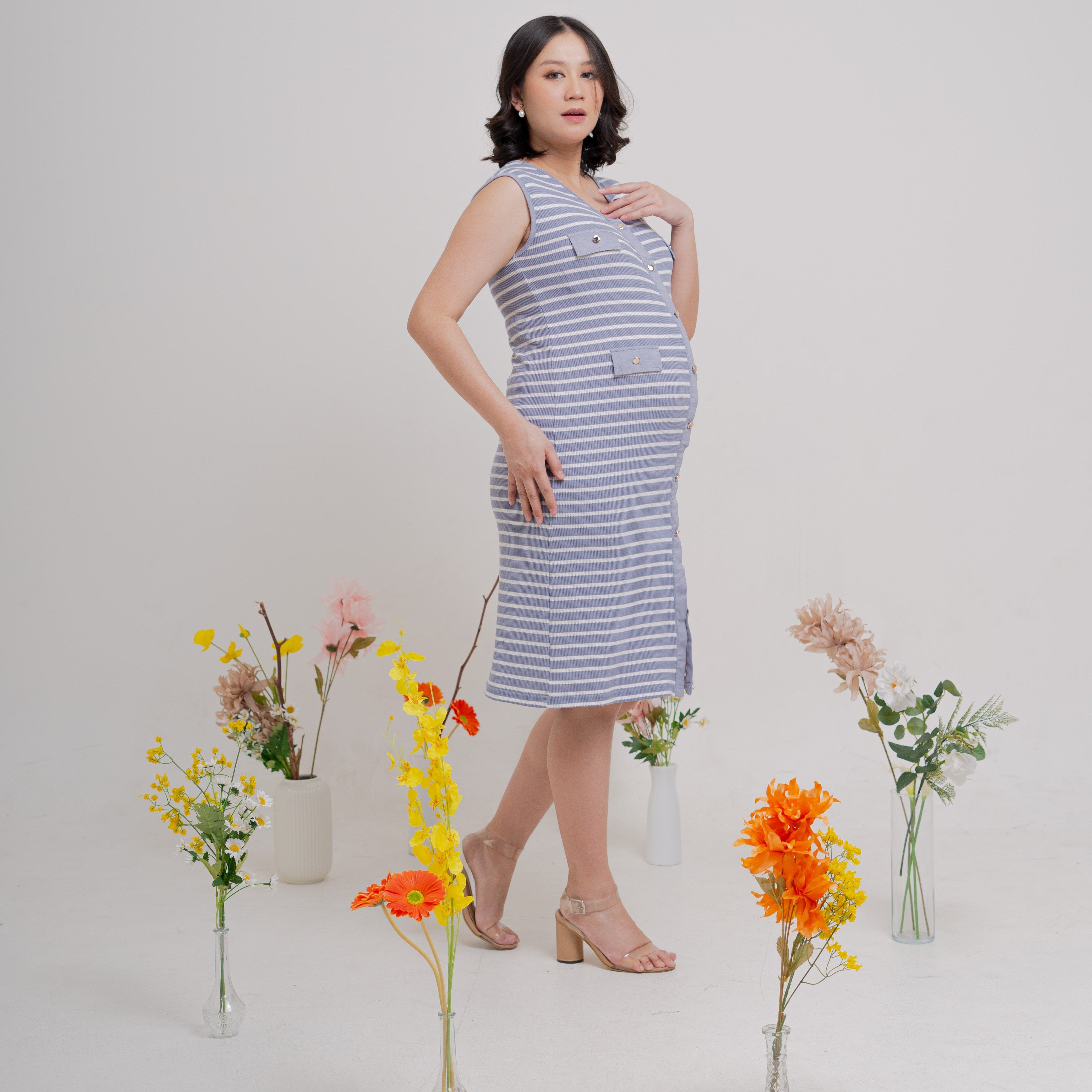 Possey Nursing Dress in Bluebell