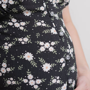 Freesia Maternity Dress in Dark Floral