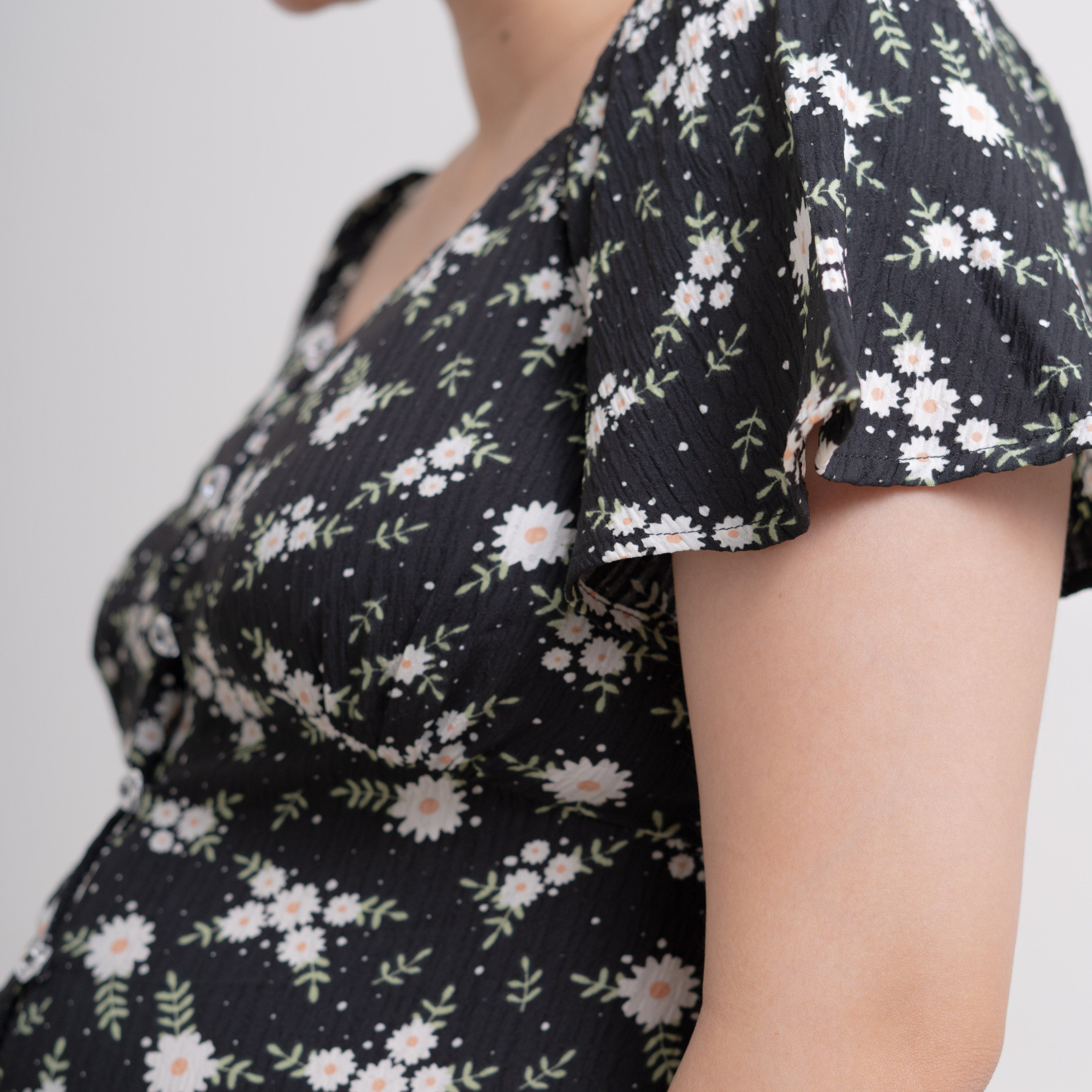 Freesia Maternity Dress in Dark Floral