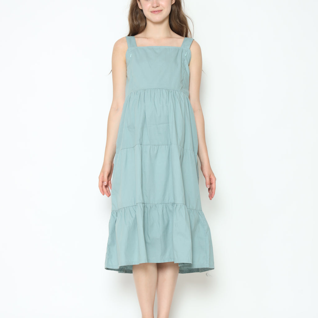 Serena Babydoll Midi Dress in Sapphire