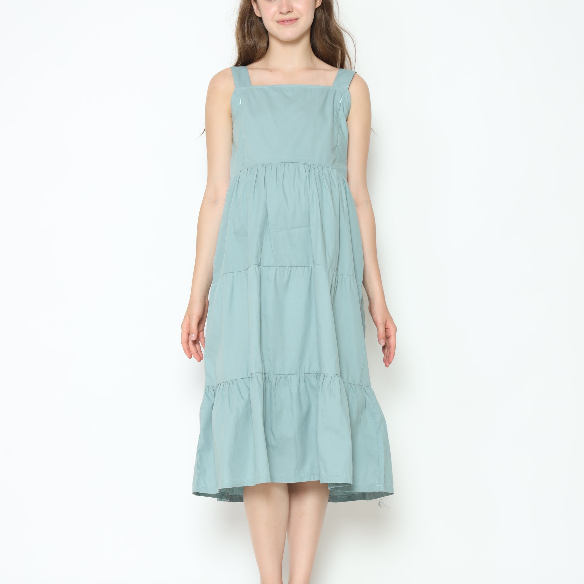 Serena Babydoll Midi Dress in Sapphire