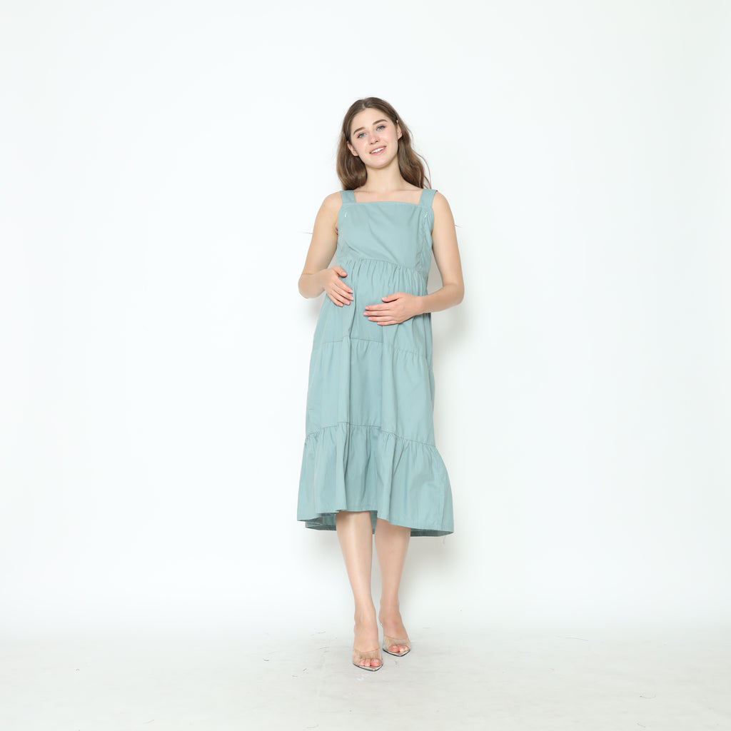 Serena Babydoll Midi Dress in Sapphire