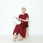 Muat gambar ke penampil Galeri, Vanya Home Dress in Red
