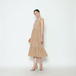 Muat gambar ke penampil Galeri, Serena Babydoll Midi Dress in Tan

