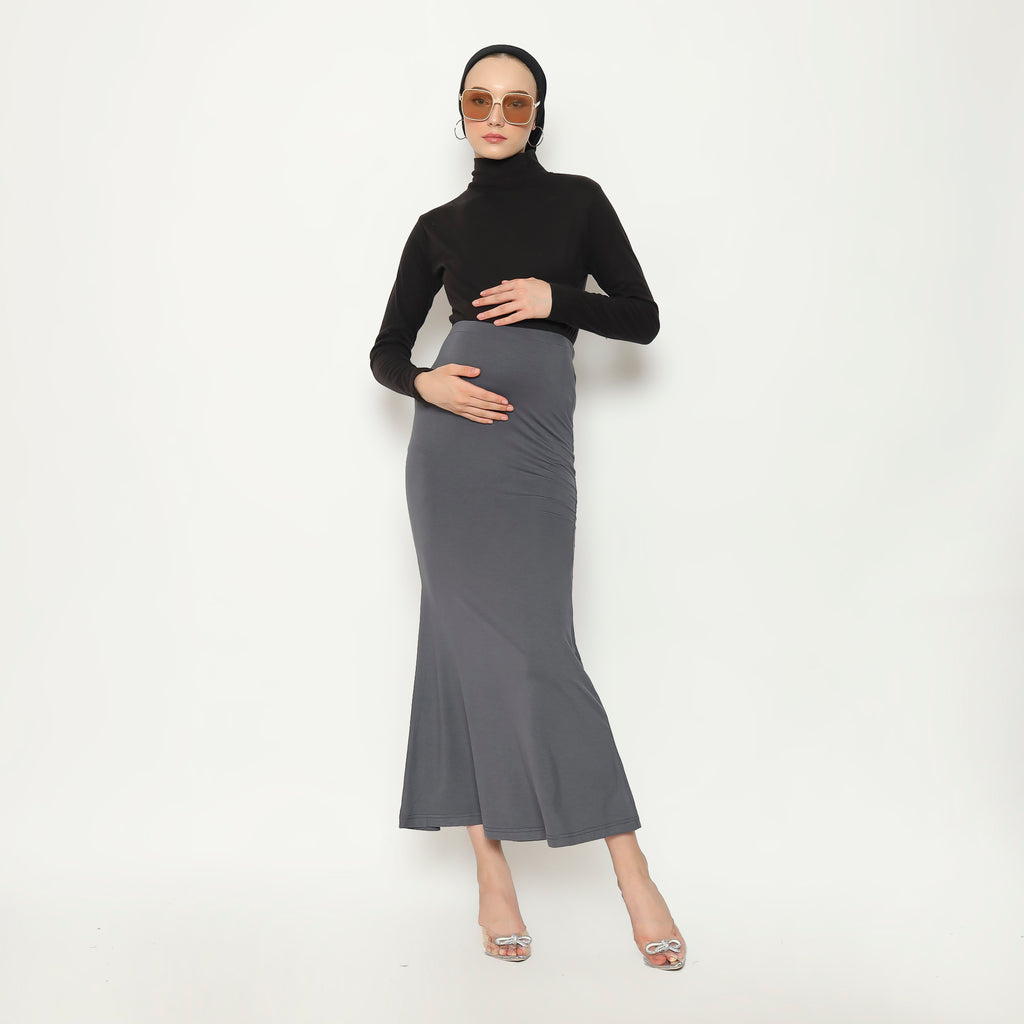 Marisol Mermaid Skirt Midi Long In Grey