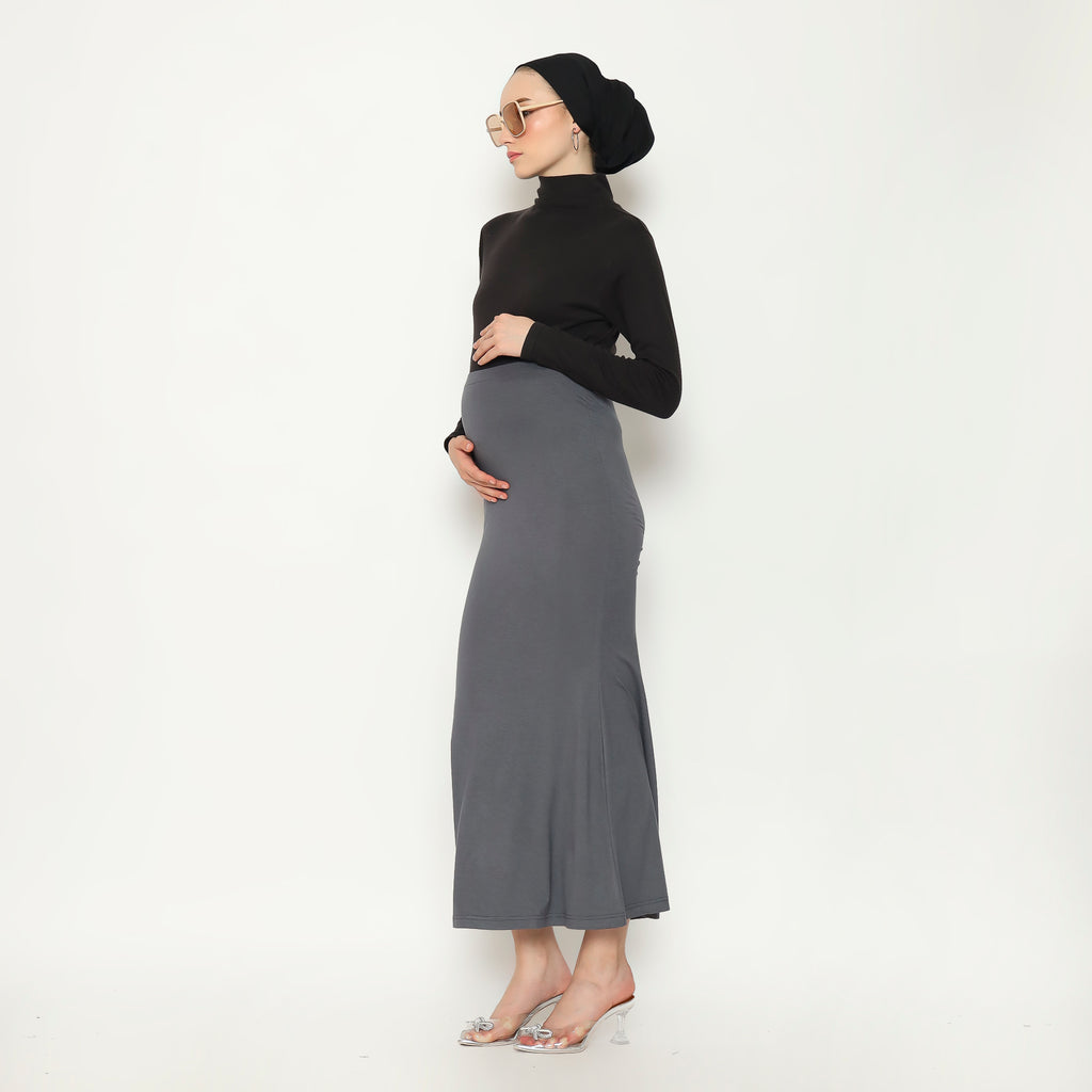 Marisol Mermaid Skirt Midi Long In Grey