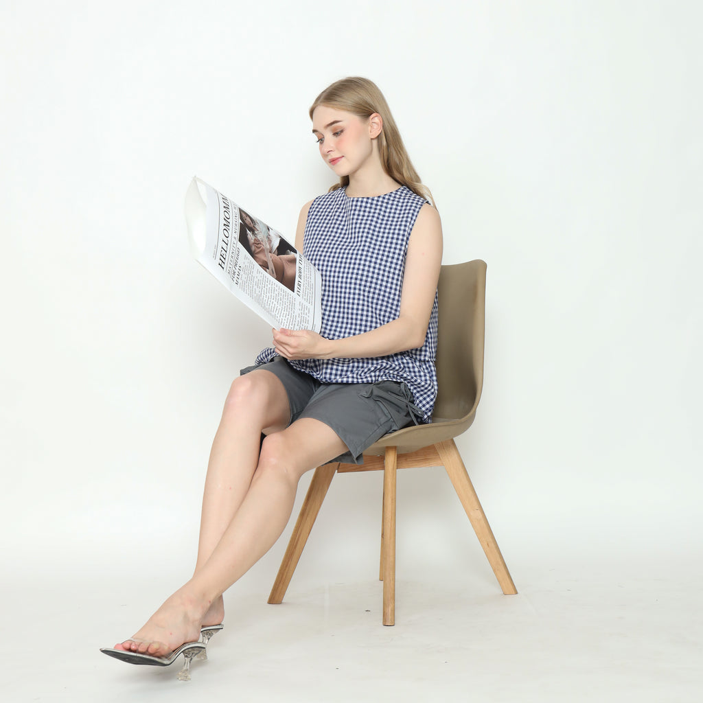 Ruby Sleeveless Top in Navy