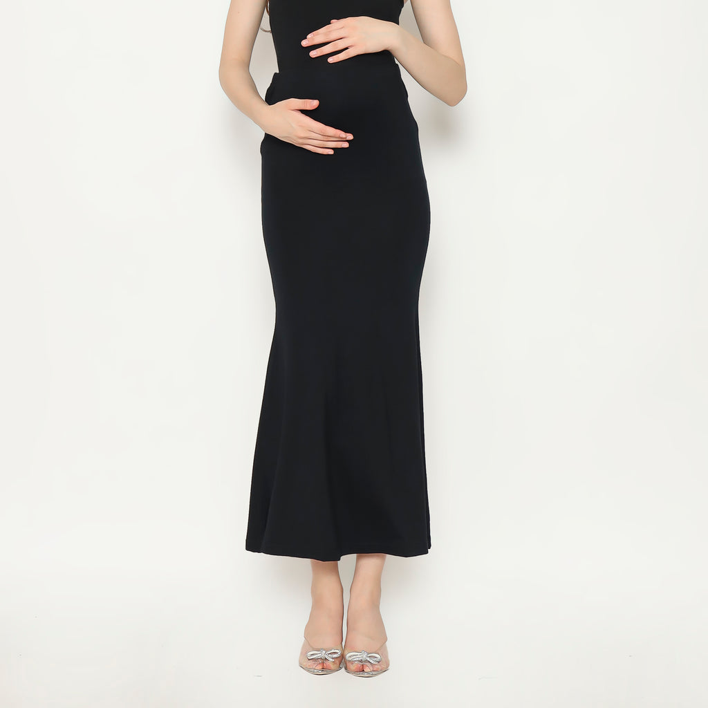 Marisol Mermaid Skirt Midi Long In Black