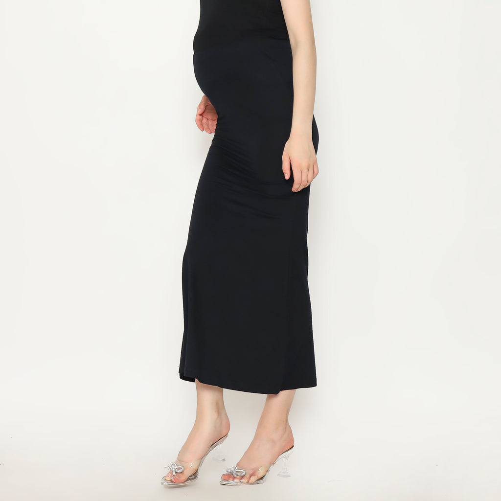 Marisol Mermaid Skirt Midi Long In Black