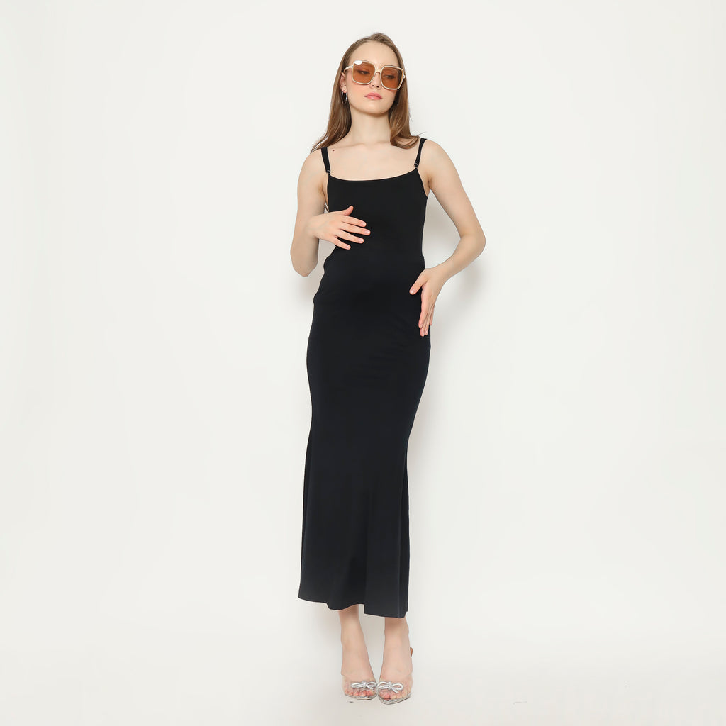 Marisol Mermaid Skirt Midi Long In Black