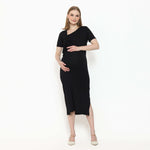 Muat gambar ke penampil Galeri, Leonora Nursing Dress in Jade Black
