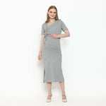 Muat gambar ke penampil Galeri, Leonora Nursing Dress in Twilight Grey

