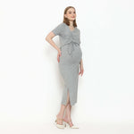 Muat gambar ke penampil Galeri, Leonora Nursing Dress in Twilight Grey
