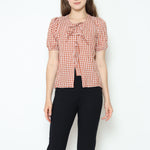 Muat gambar ke penampil Galeri, Alby Square Nursing Bow Top in Orange
