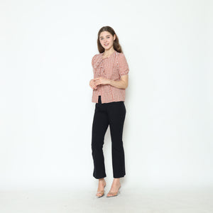 Alby Square Nursing Bow Top in Orange