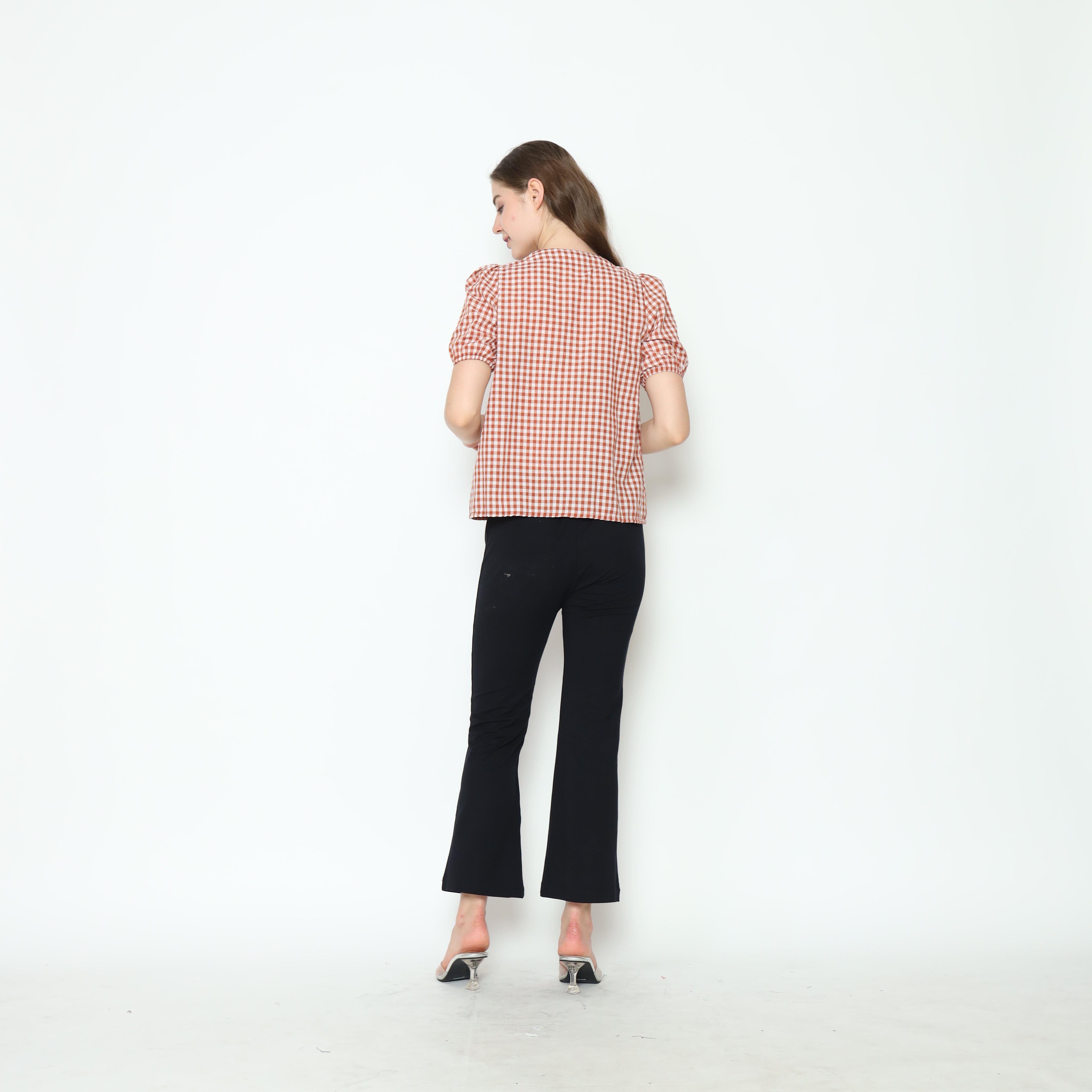 Alby Square Nursing Bow Top in Orange