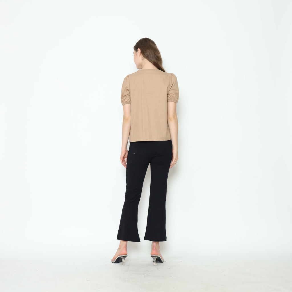 Alby Nursing Bow Top in Tan