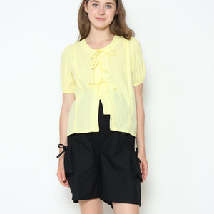 Alby Nursing Bow Top in Butter
