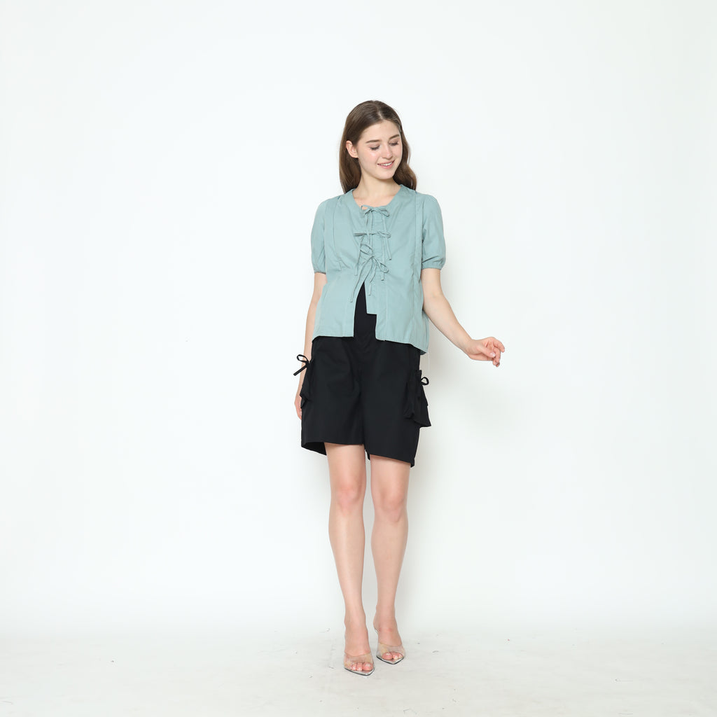 Alby Nursing Bow Top in Sapphire