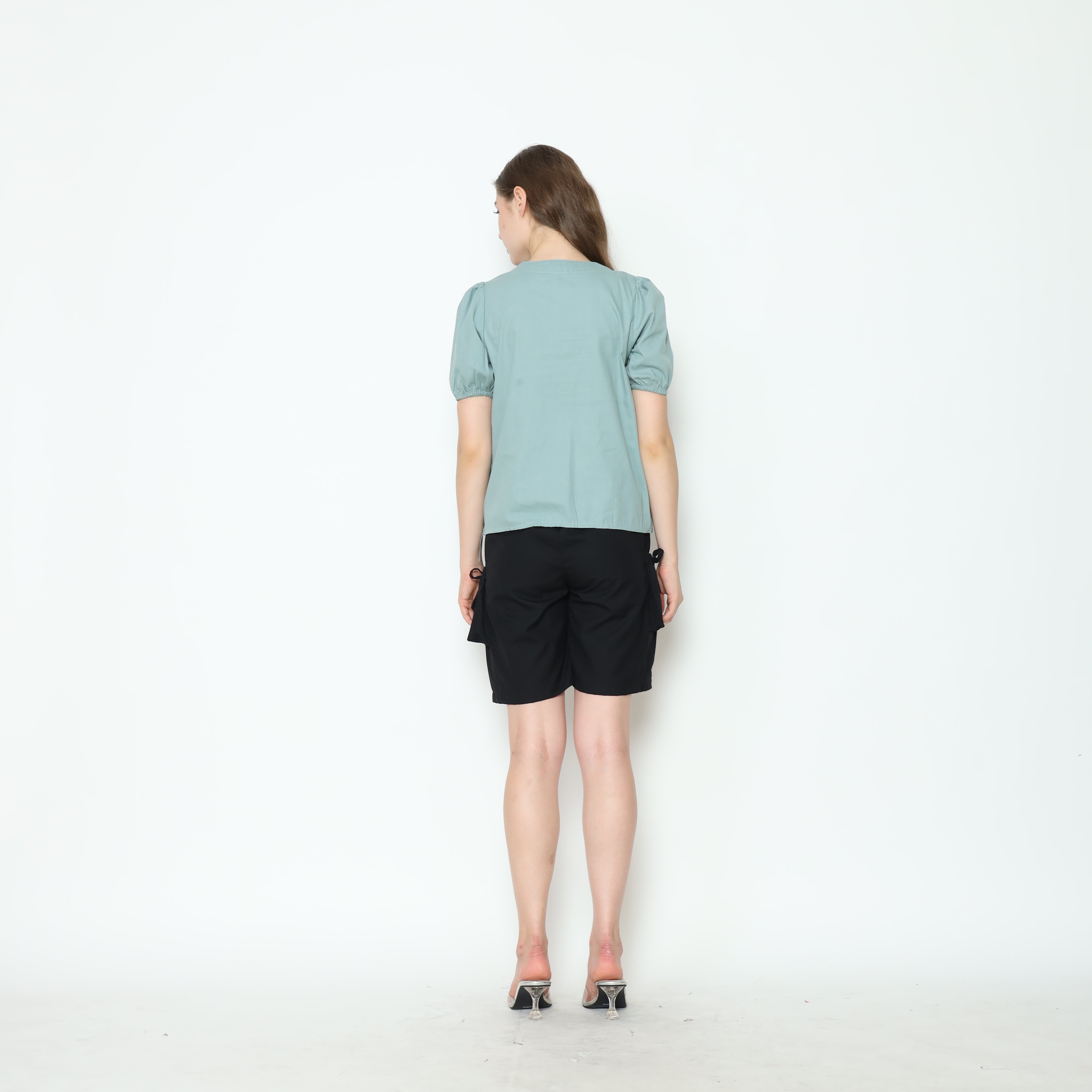 Alby Nursing Bow Top in Sapphire
