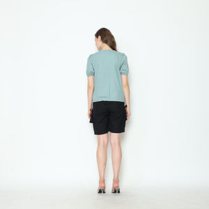 Alby Nursing Bow Top in Sapphire