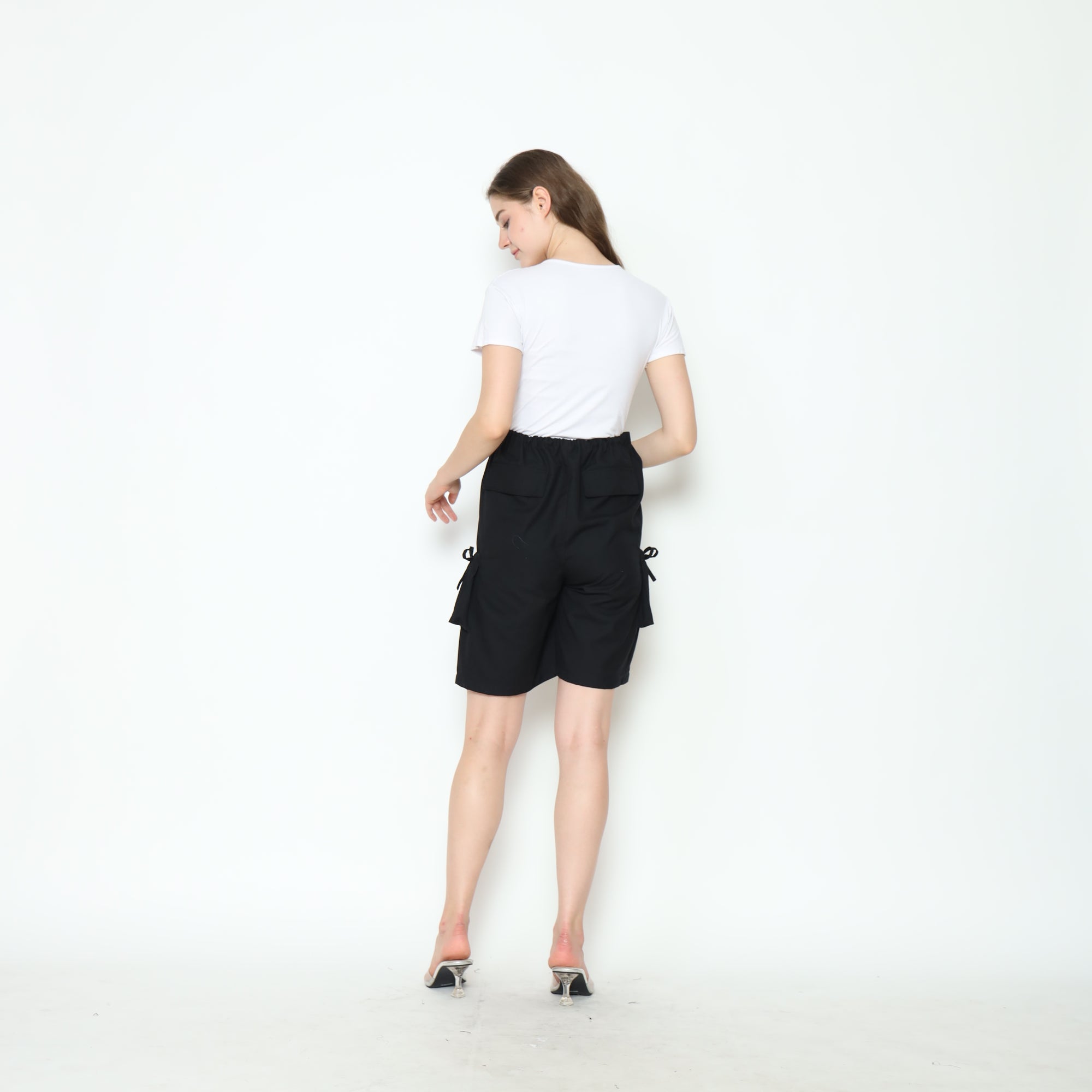 Alice Mid-Rise Shorts in Black