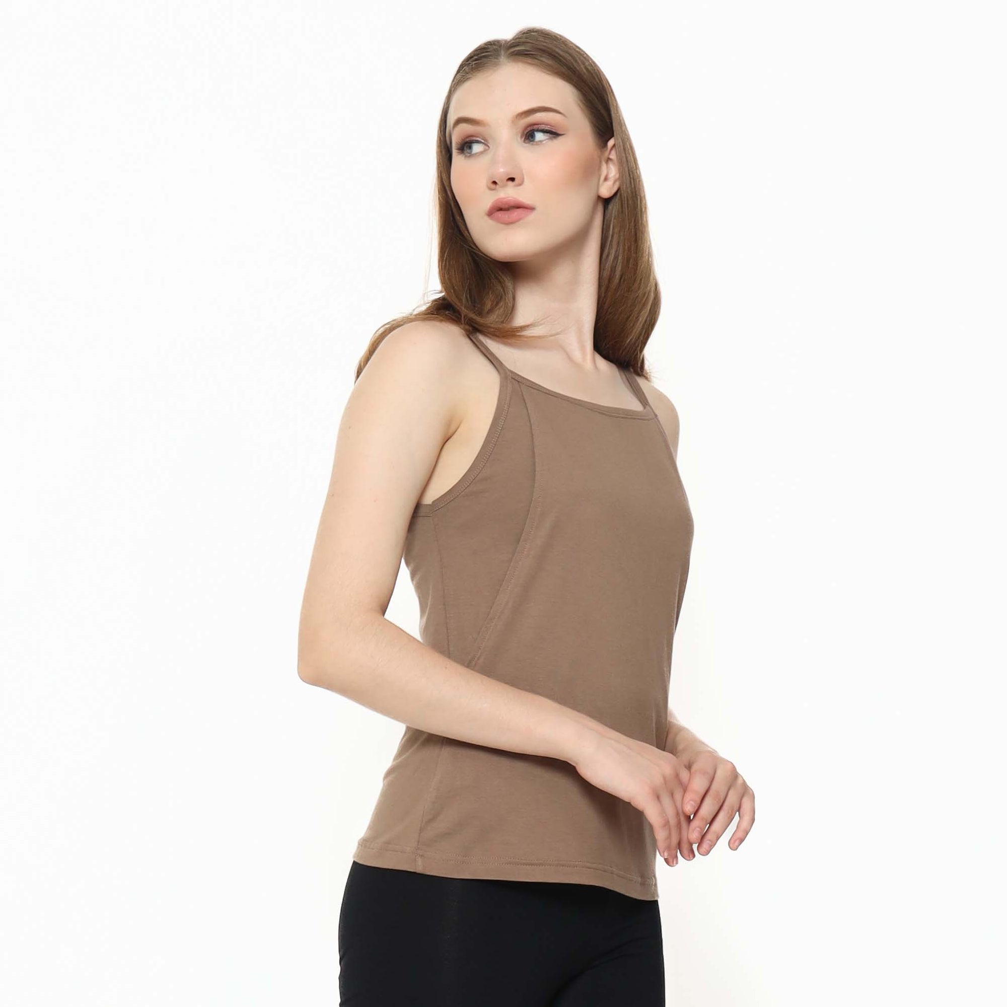 Carisa Tank Top in Brown