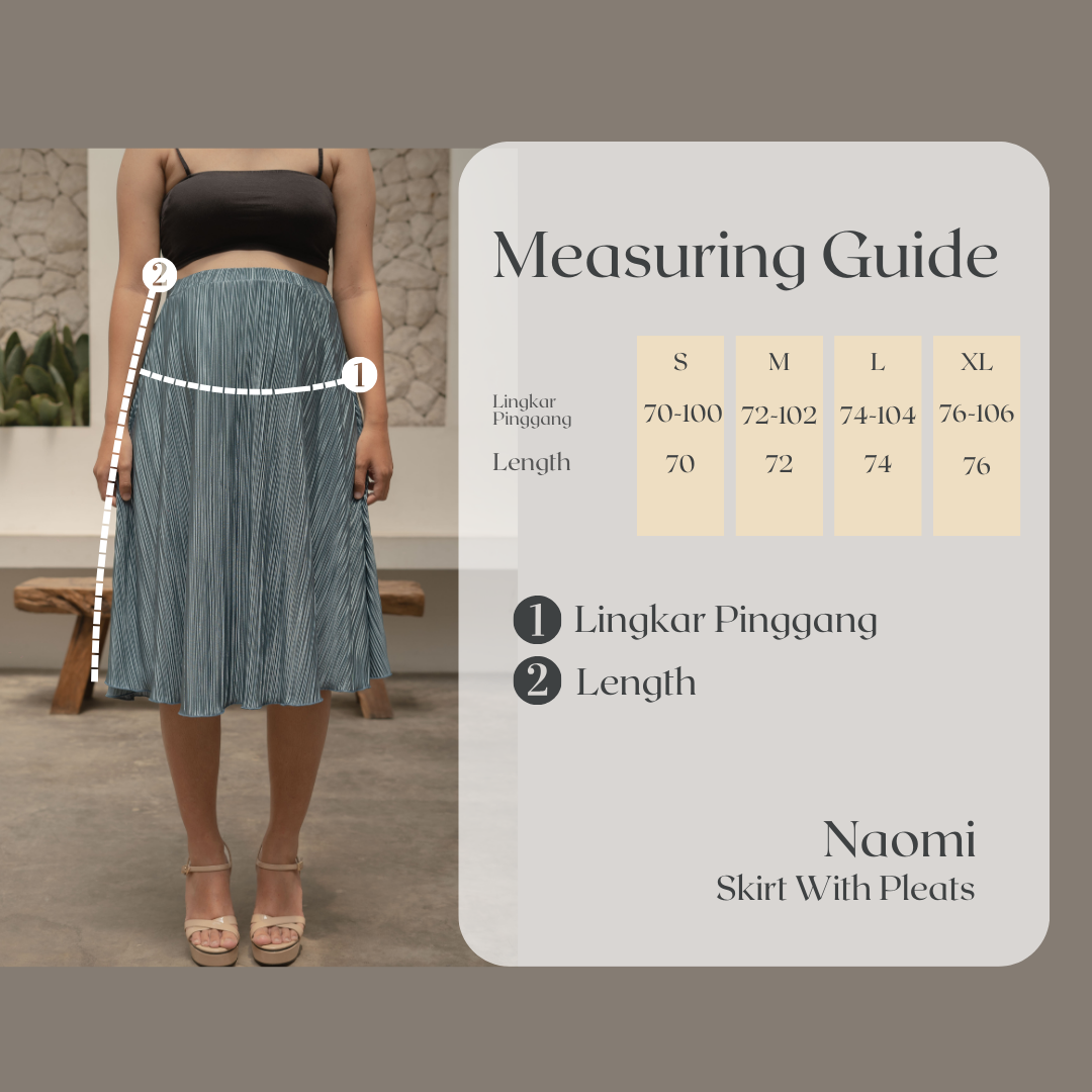 Naomi Skrit With Pleats In Navy