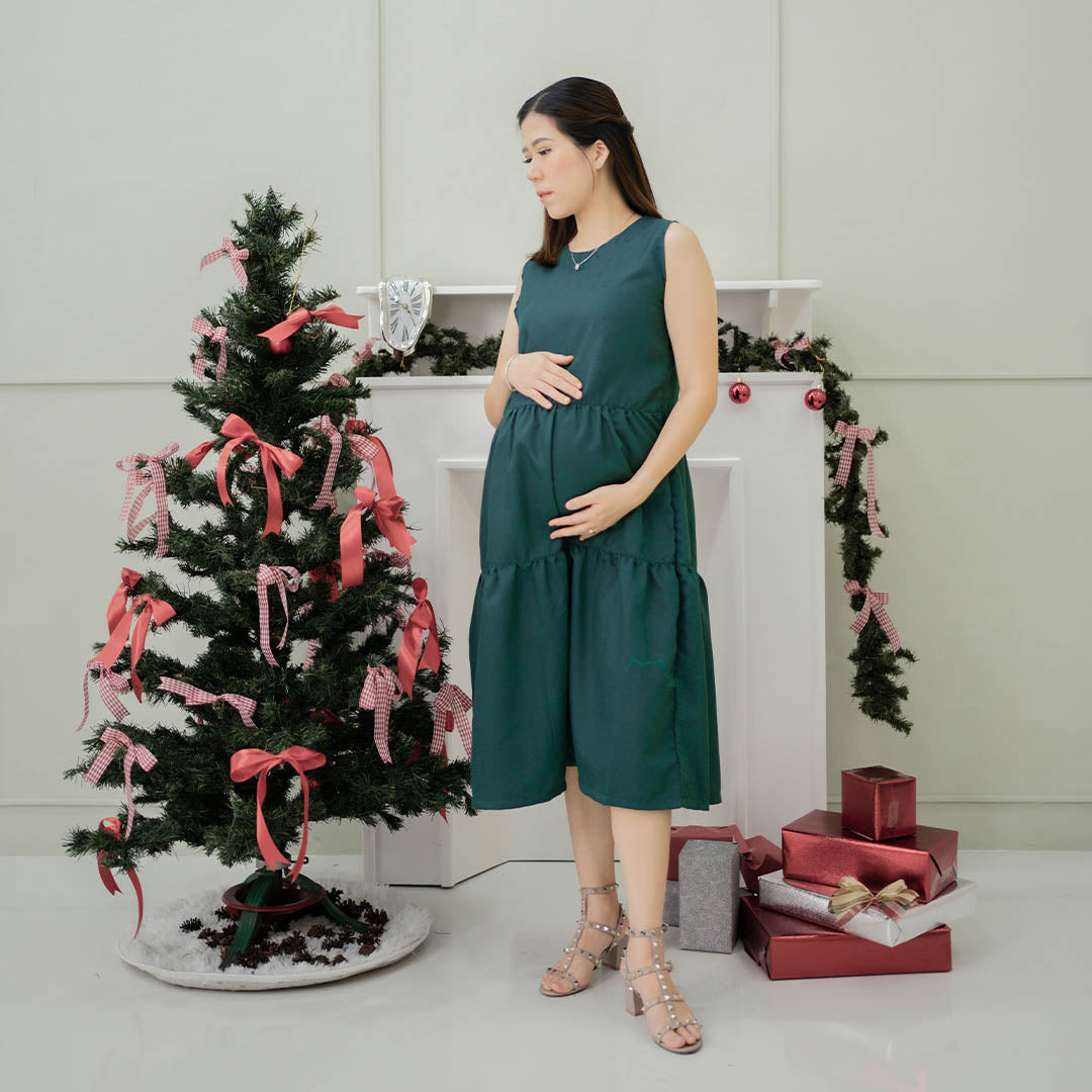 Paola Dress in Pine Green