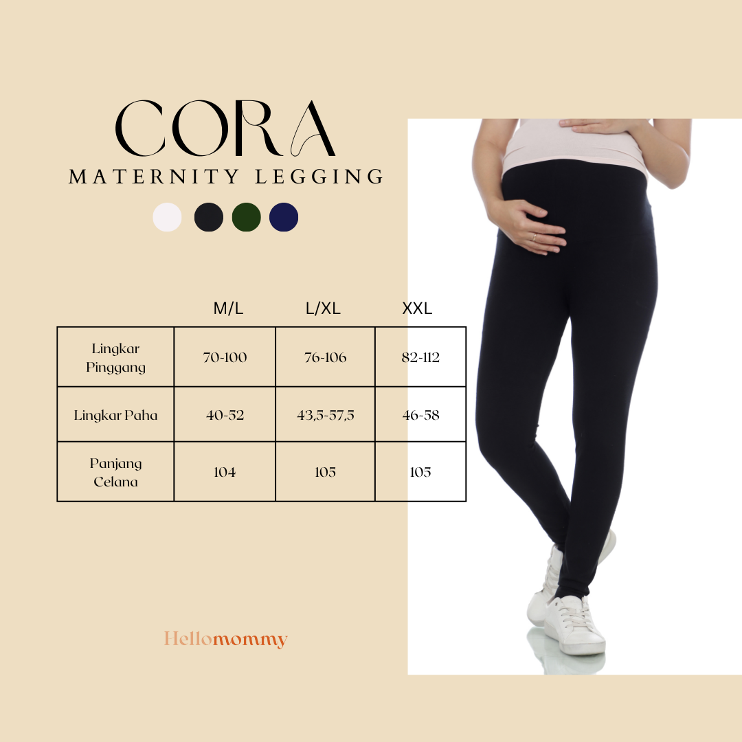 Cora maternity legging in black
