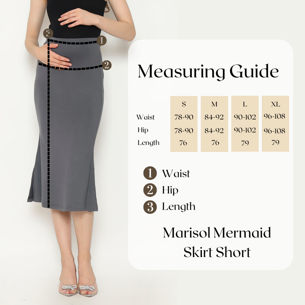 Marisol Mermaid Skirt Midi Short In Black