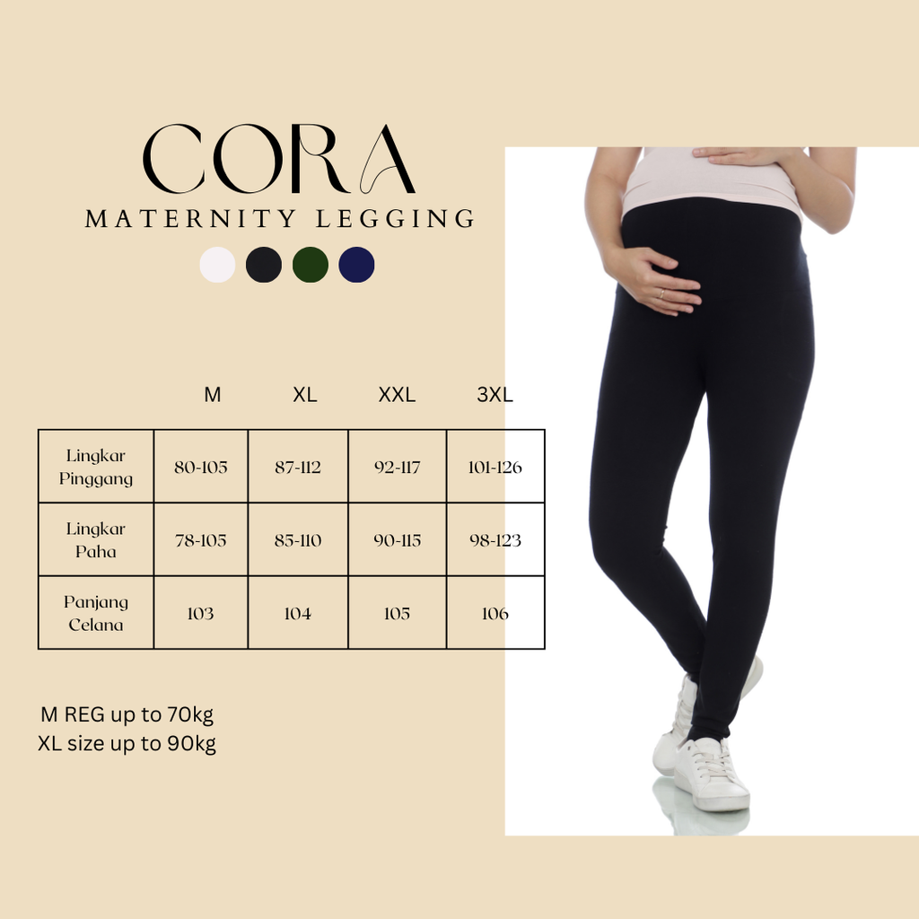 Cora maternity legging in white