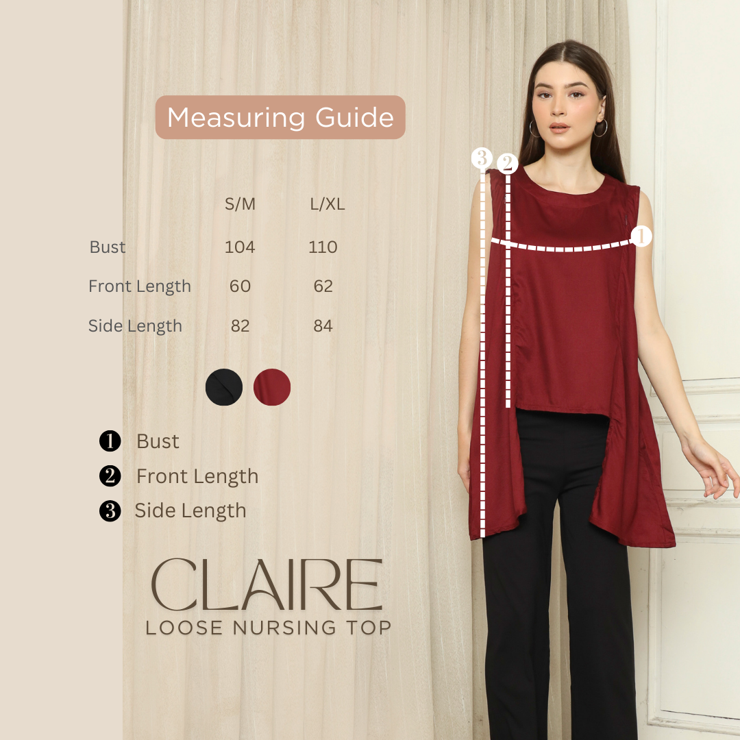 Claire Loose Nursing Top in Red