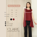 Muat gambar ke penampil Galeri, Claire Loose Nursing Top in Black
