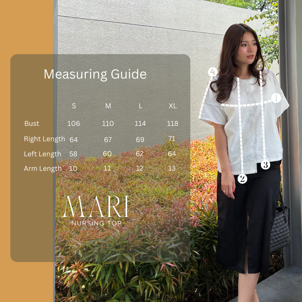 Mari Nursing Panel Top in Black