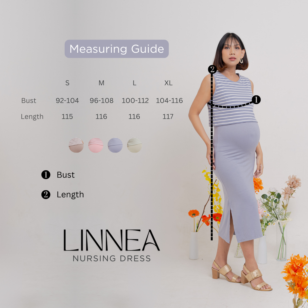 Linnea Nursing Dress in Nude