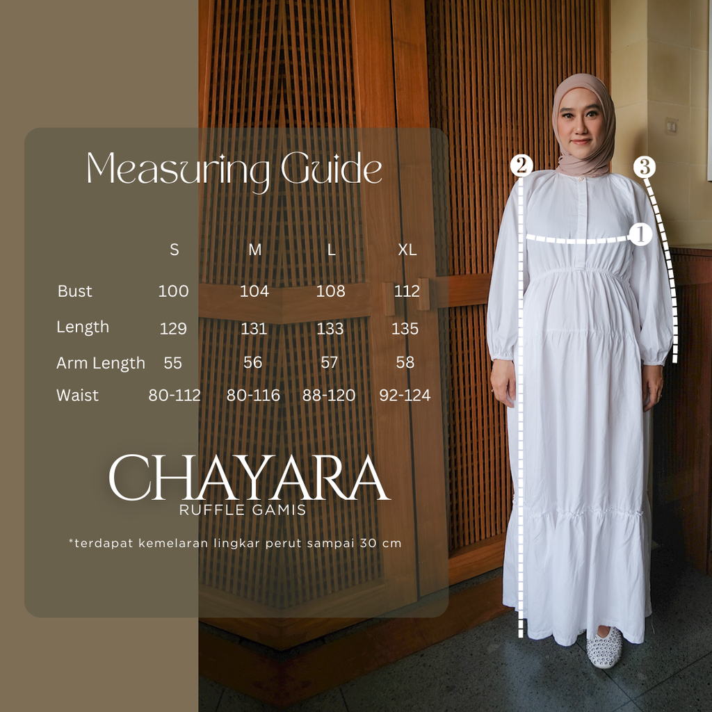 Chayara Ruffle Gamis in Sapphire