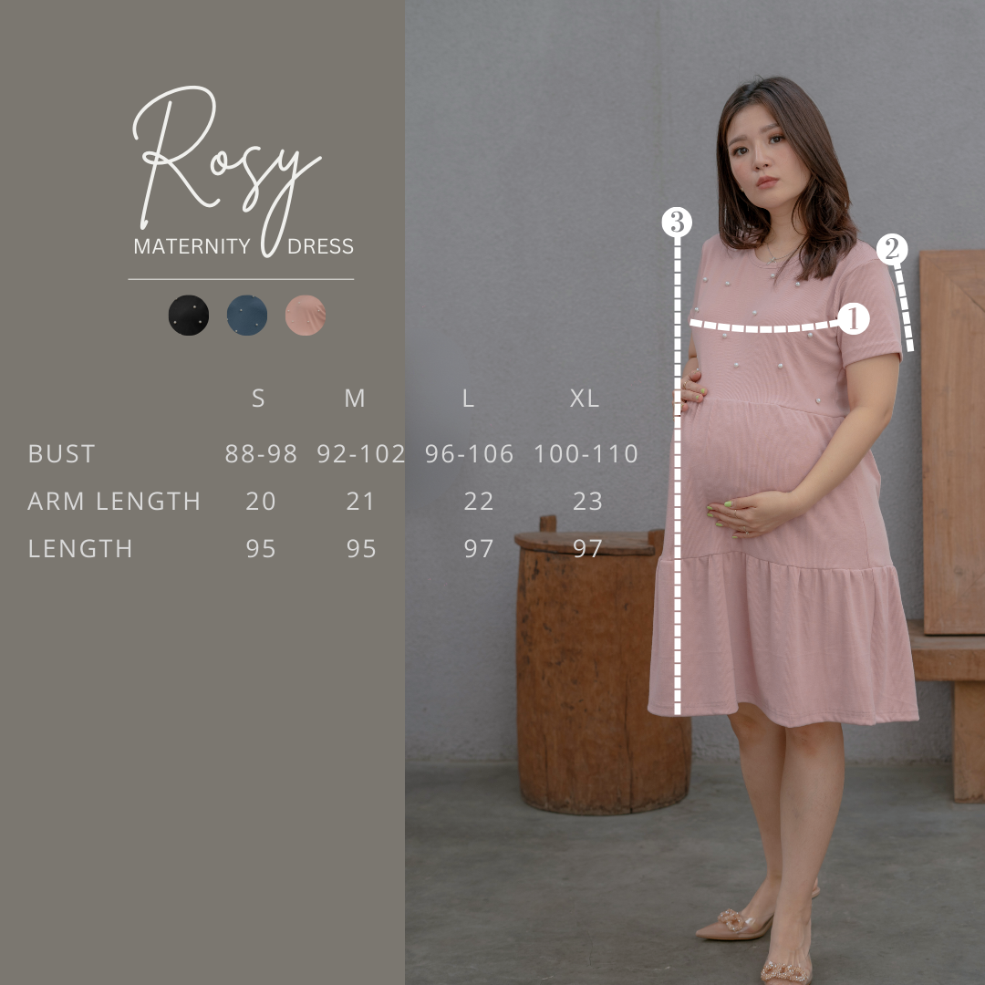 Rosy Maternity In Black