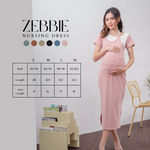 Muat gambar ke penampil Galeri, Zebbie Knit Dress with Nursing Strap in Corriander
