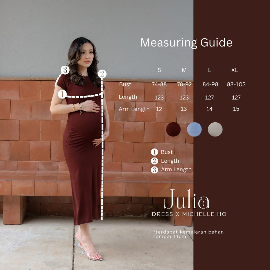 Julia Body Fit Dress in Chocolate